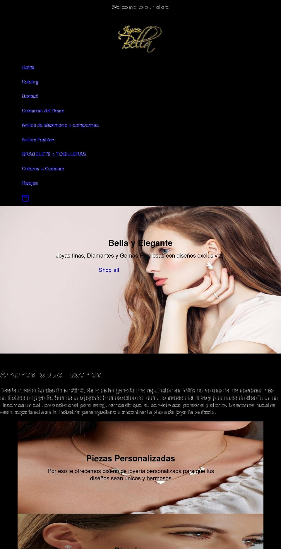 joyeriabella.com shopify website screenshot