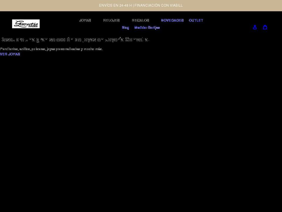 joyeriagonvetia.com shopify website screenshot