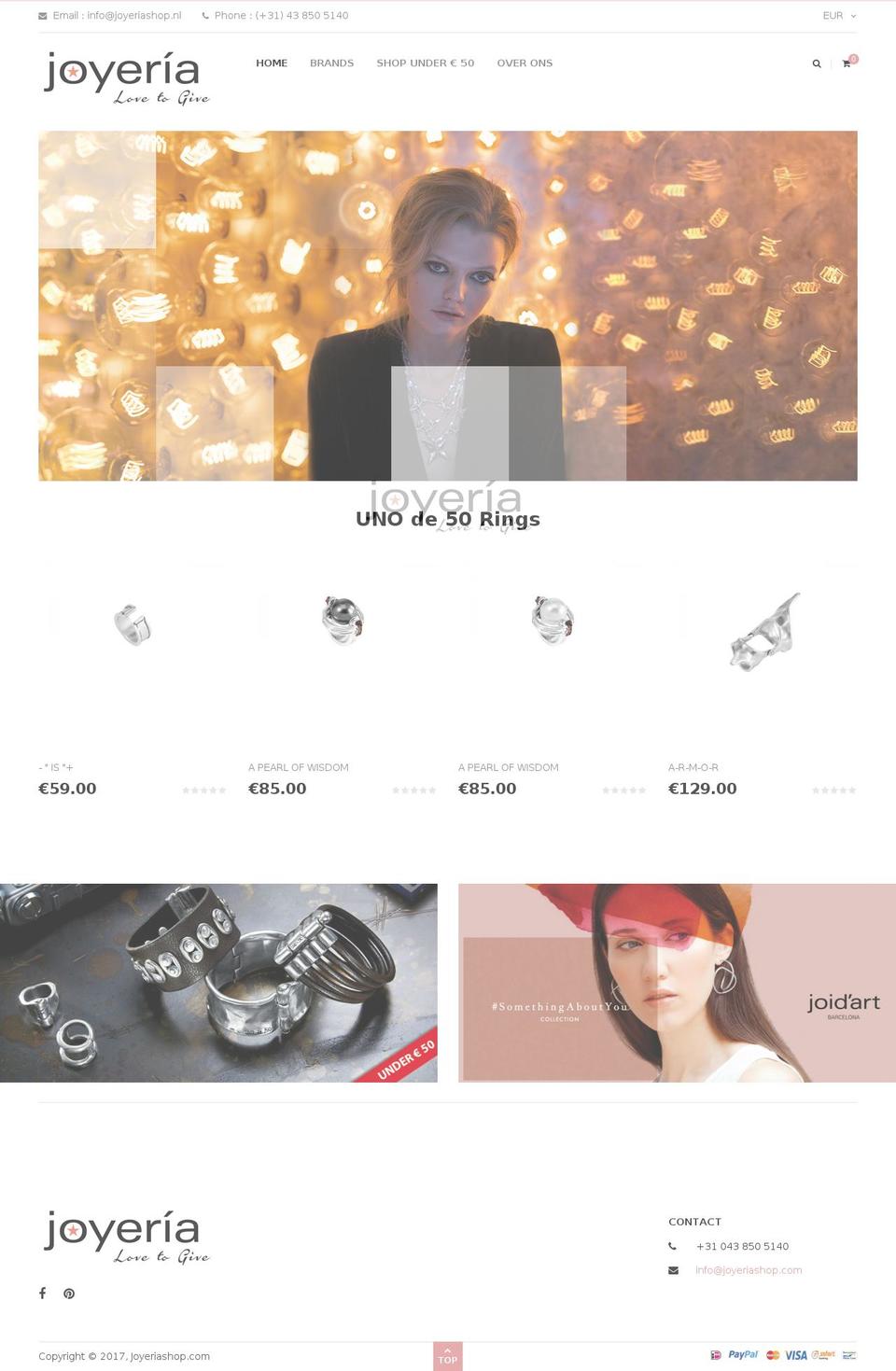 joyeriashop.com shopify website screenshot