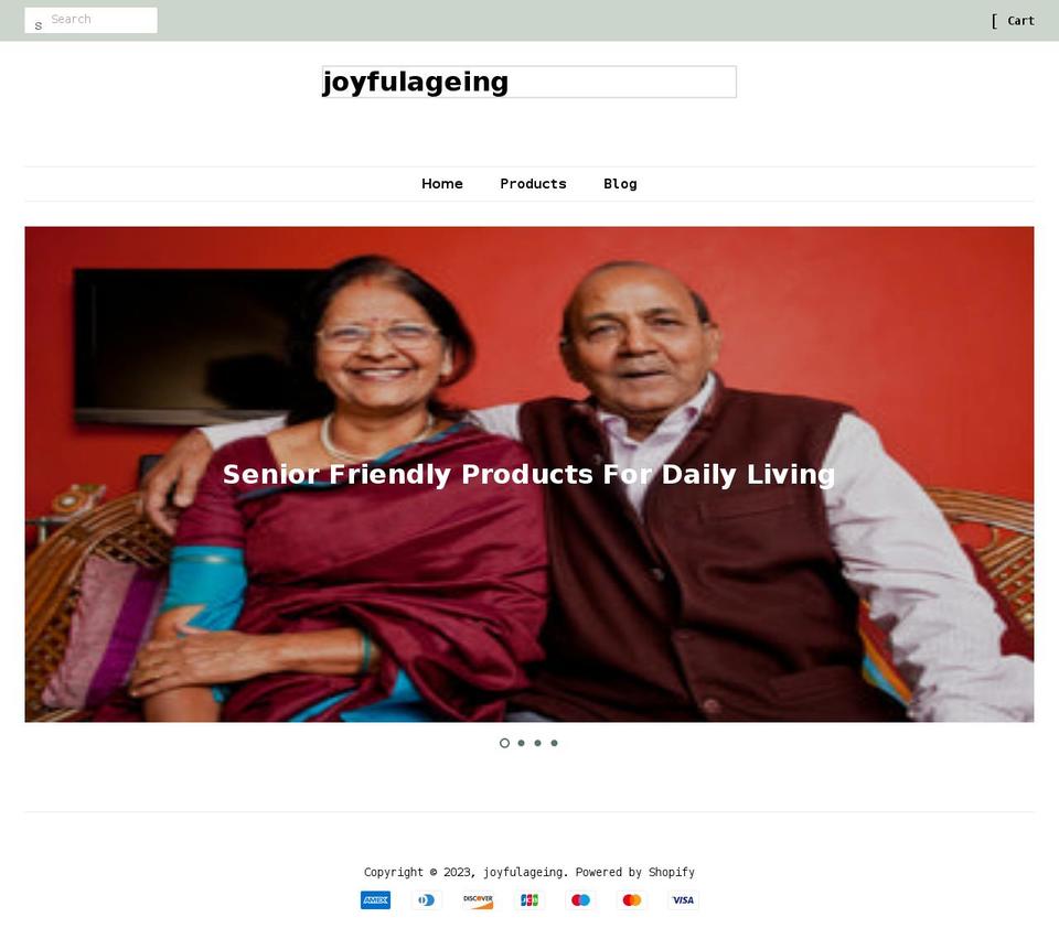 joyfulageing.com shopify website screenshot