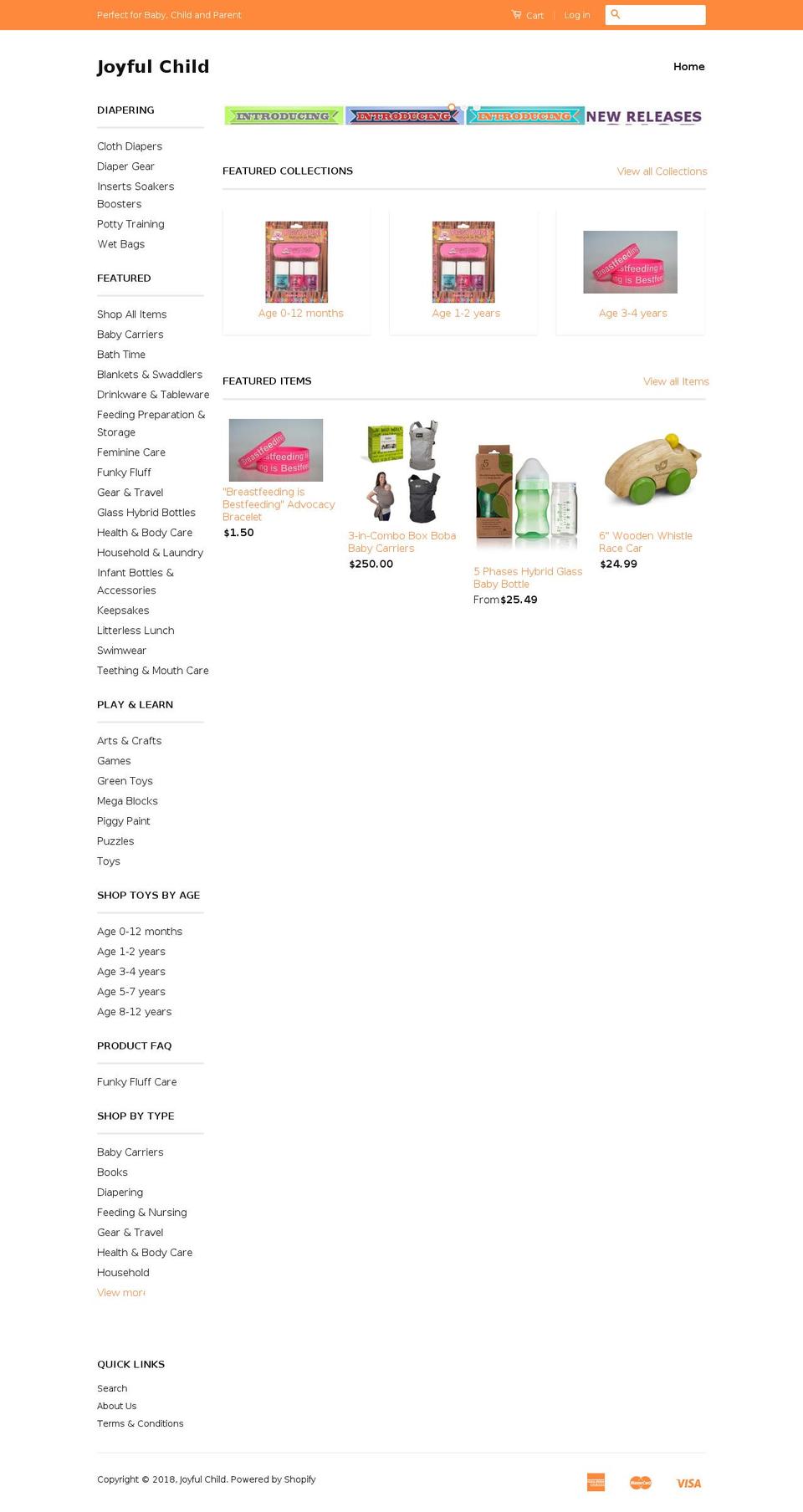 joyfulbaby.ca shopify website screenshot