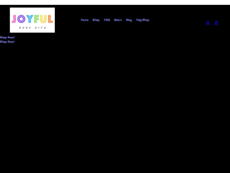 joyfulbusykits.com shopify website screenshot