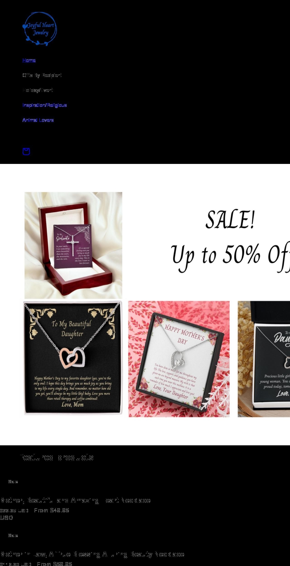 Shineon challenge - shopify theme Shopify theme site example joyfulheartjewelry.com