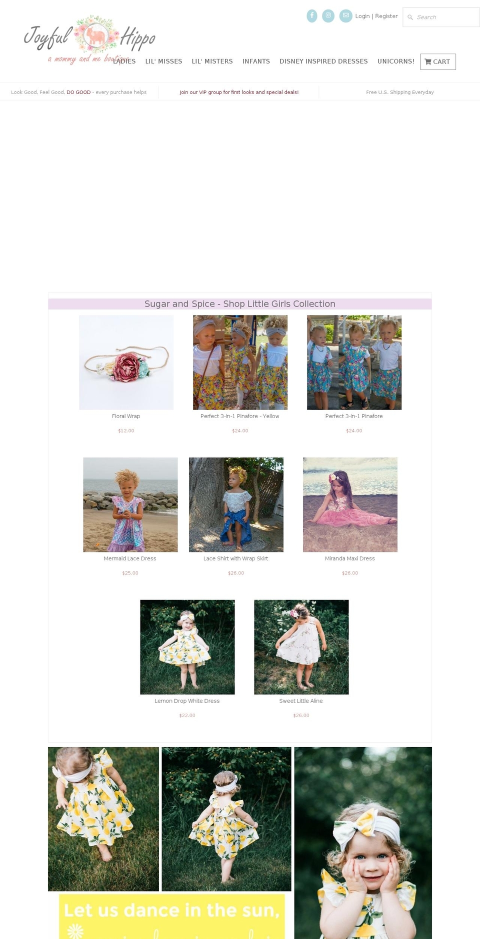 joyfulhippo.com — Shopify storefront screenshot