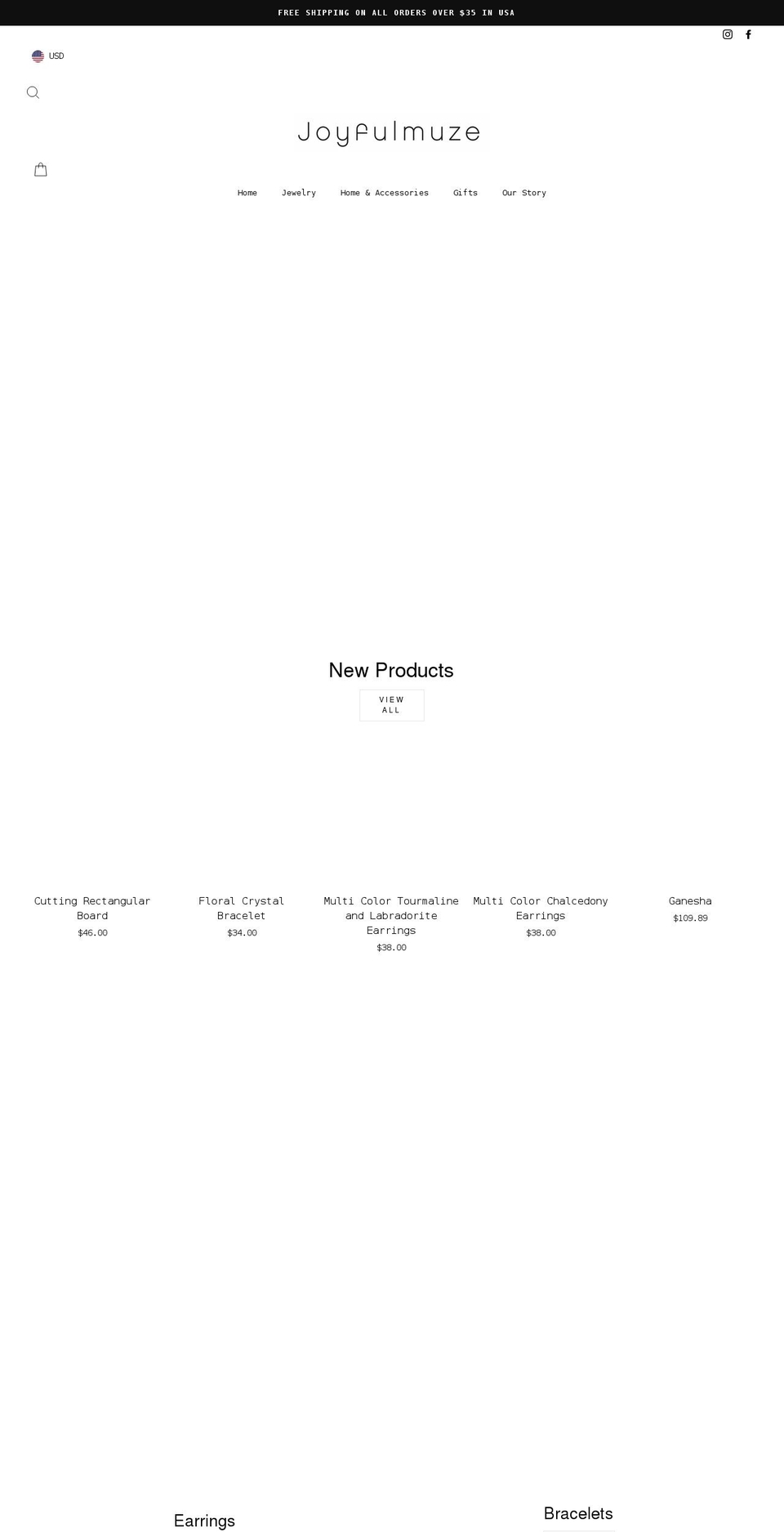 joyfulmuze.com shopify website screenshot