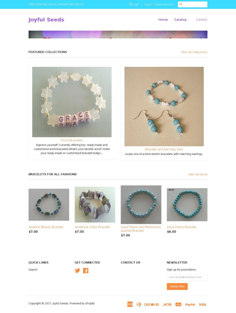 joyfulseeds.com shopify website screenshot