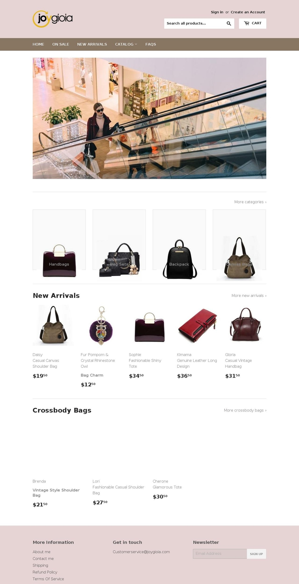 joygioia.com — Shopify storefront screenshot