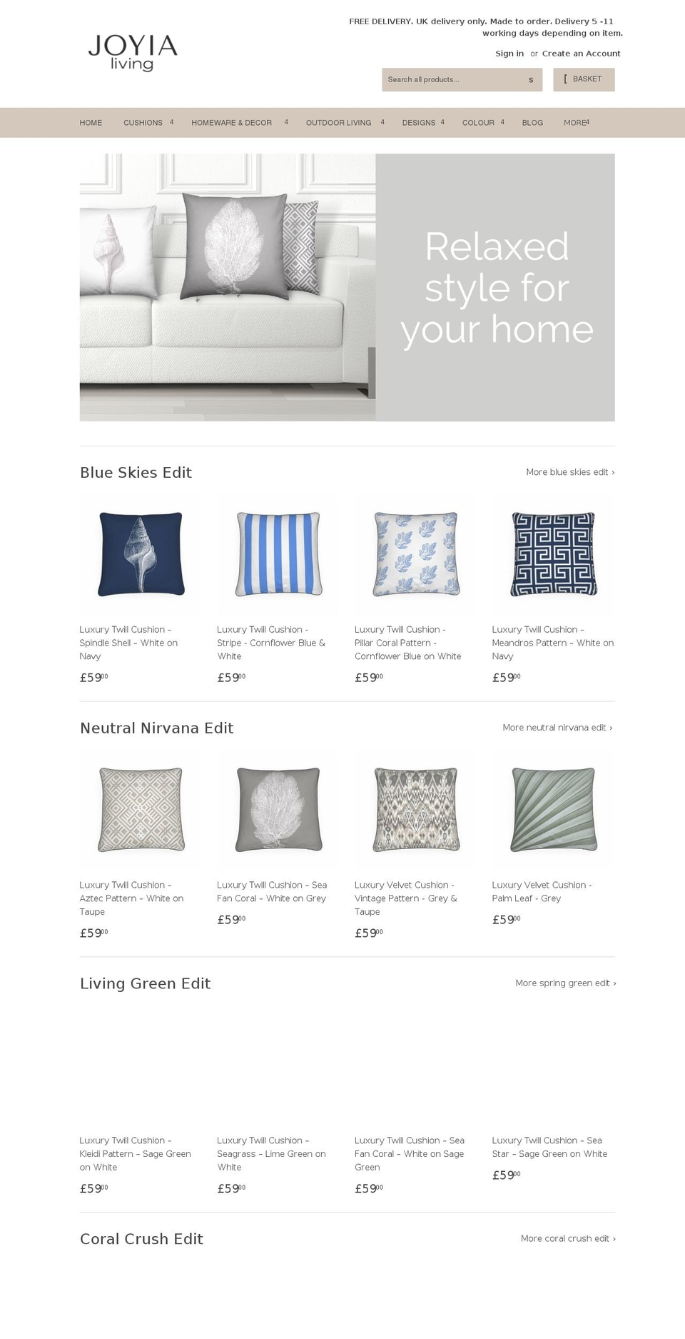 joyialiving.co.uk shopify website screenshot