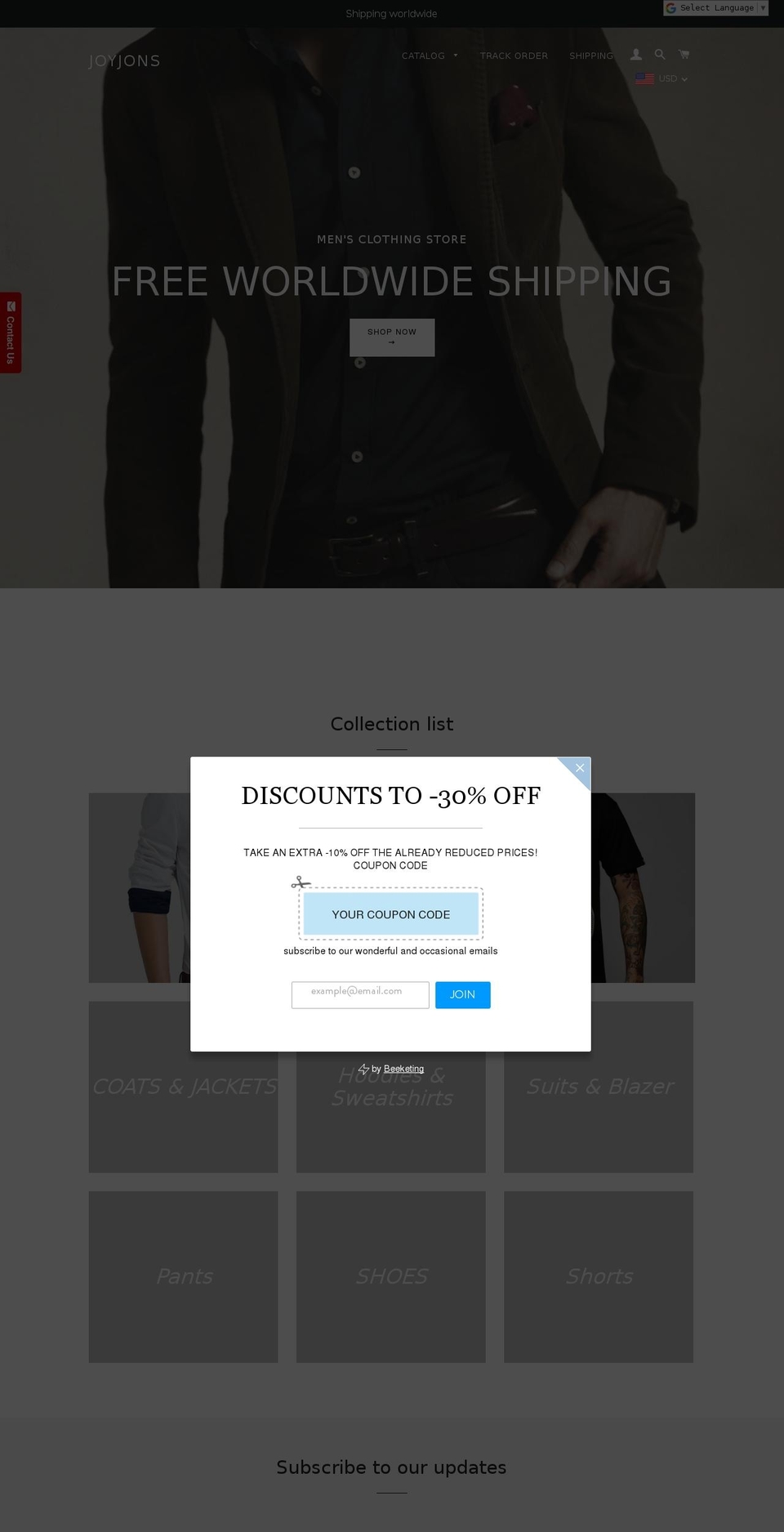 joyjons.com — Shopify storefront screenshot