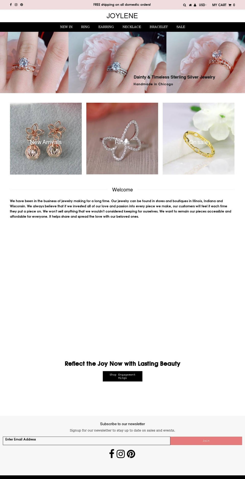 joylenedesign.com — Shopify storefront screenshot
