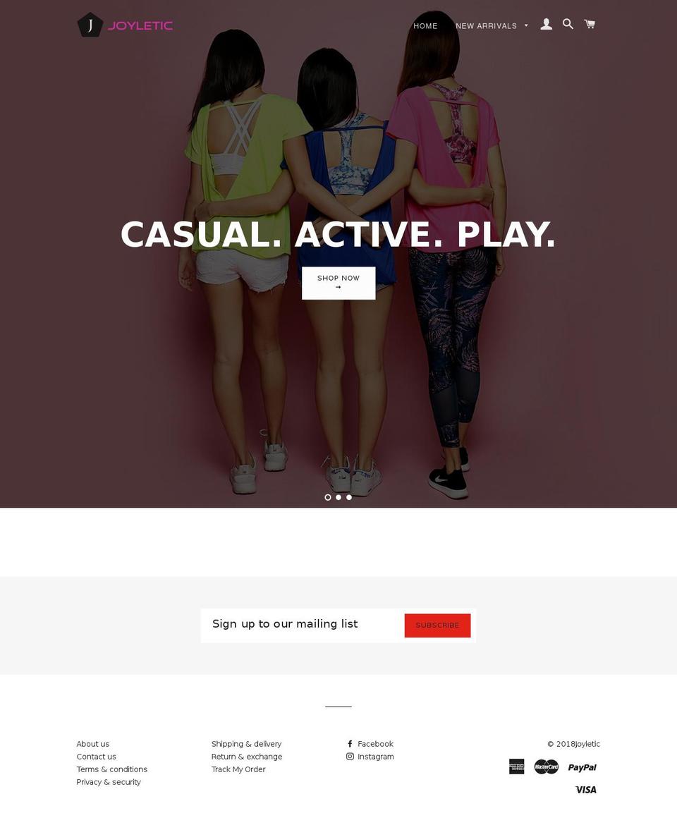 joyletic.com — Shopify storefront screenshot