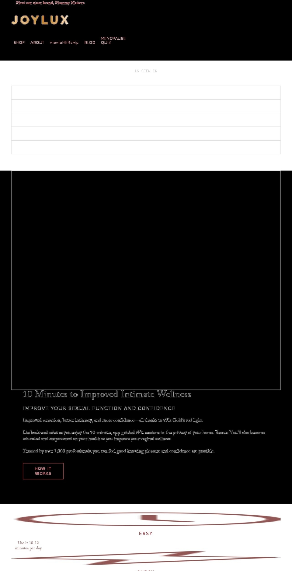 Navigation Update Shopify theme site example joylux.com