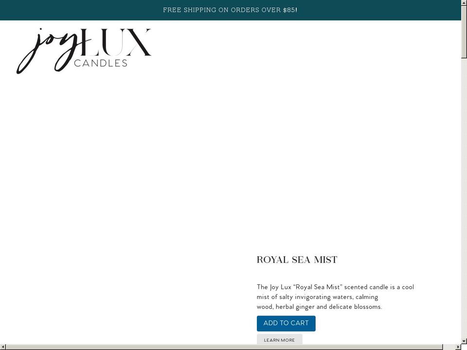 joyluxcandles.com shopify website screenshot