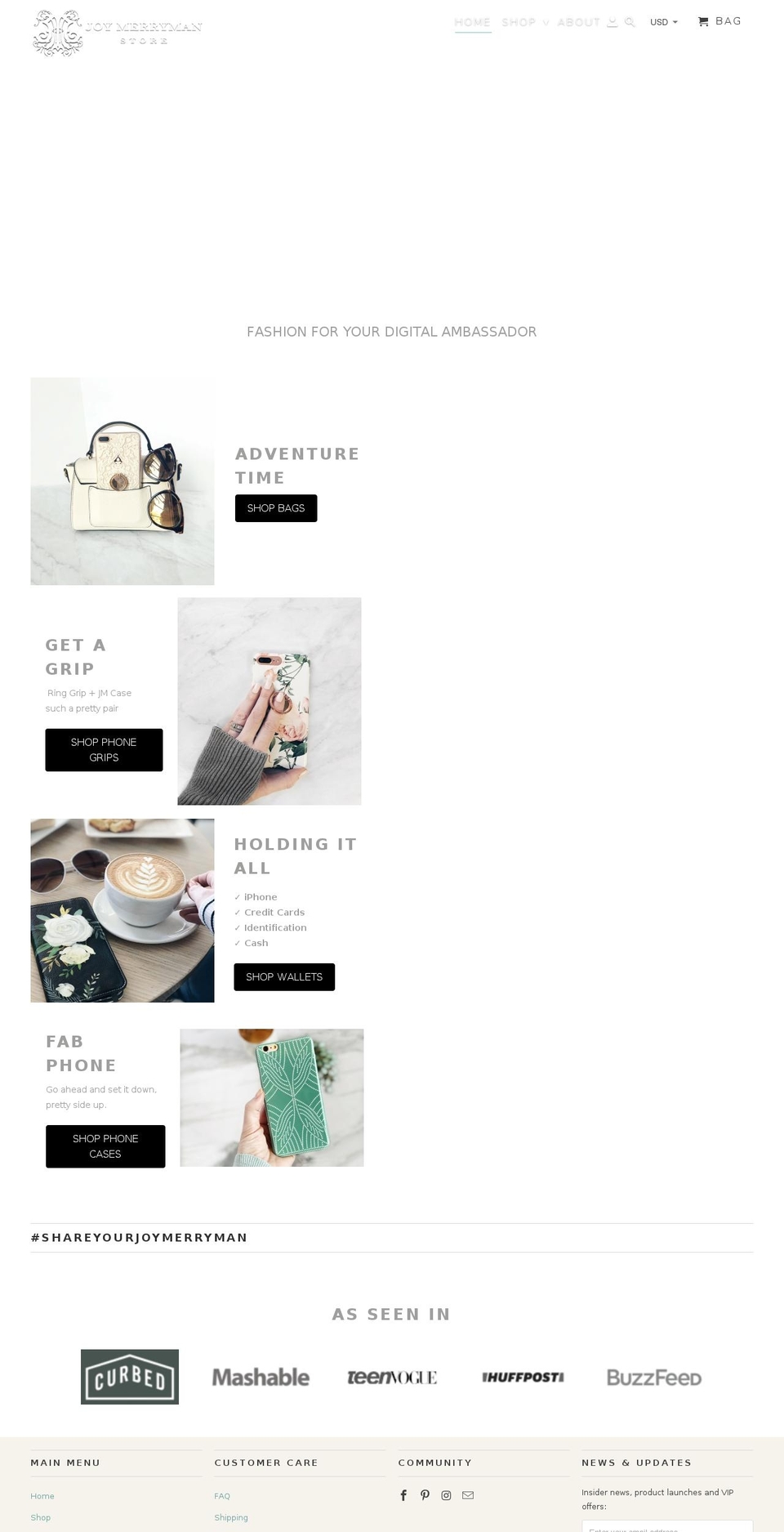August-25-2017-January-23-2018 Shopify theme site example joymerryman.com