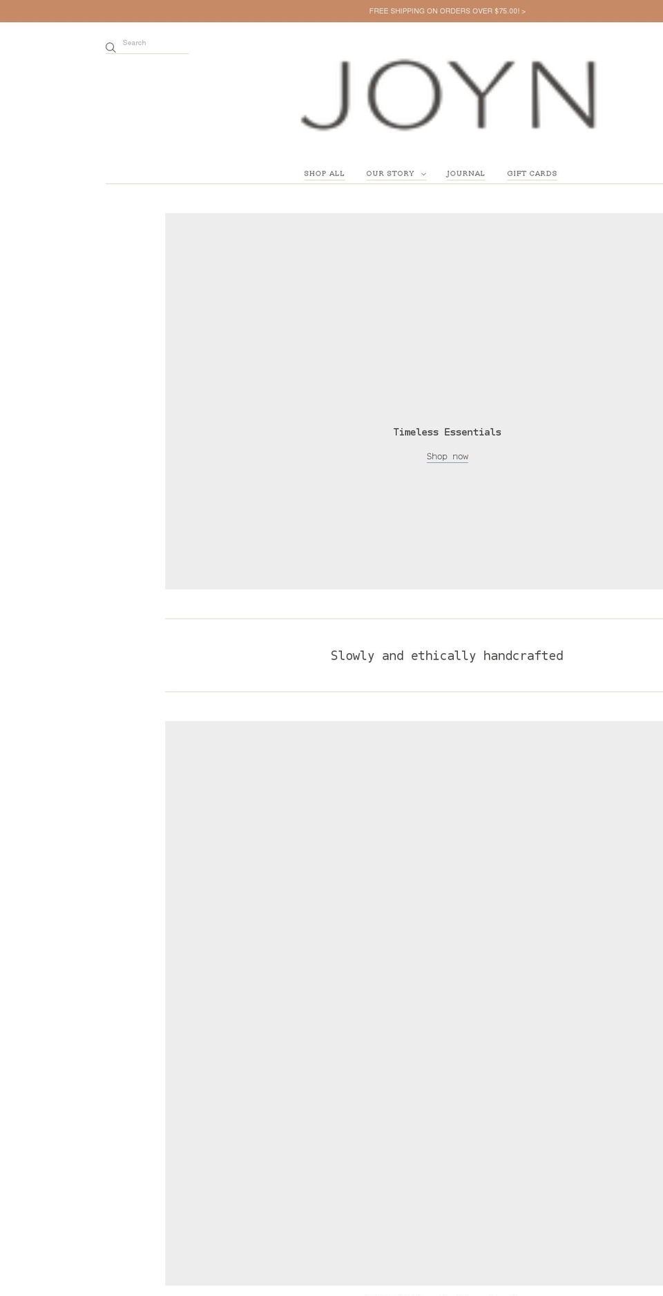 joynbags.com — Shopify storefront screenshot