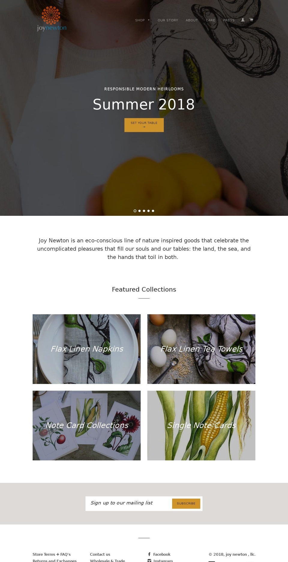 joynewtondesigns.com shopify website screenshot