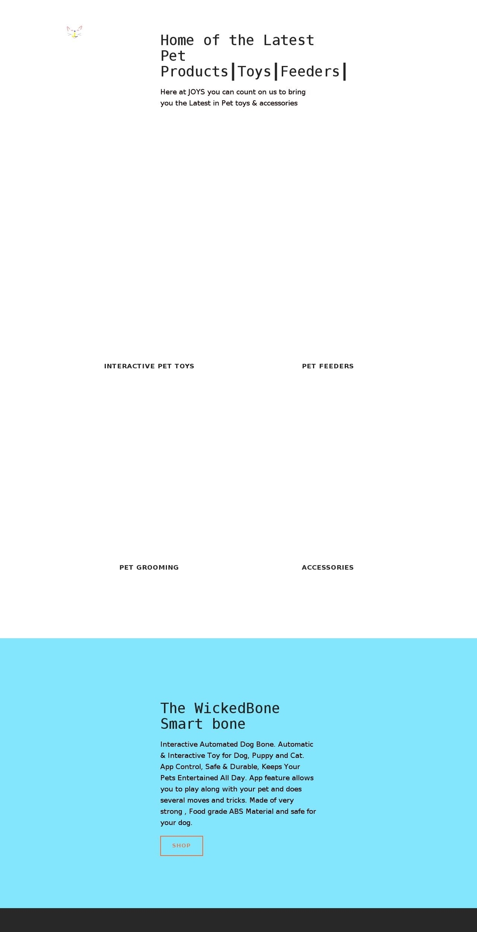 joyspetshop.com shopify website screenshot