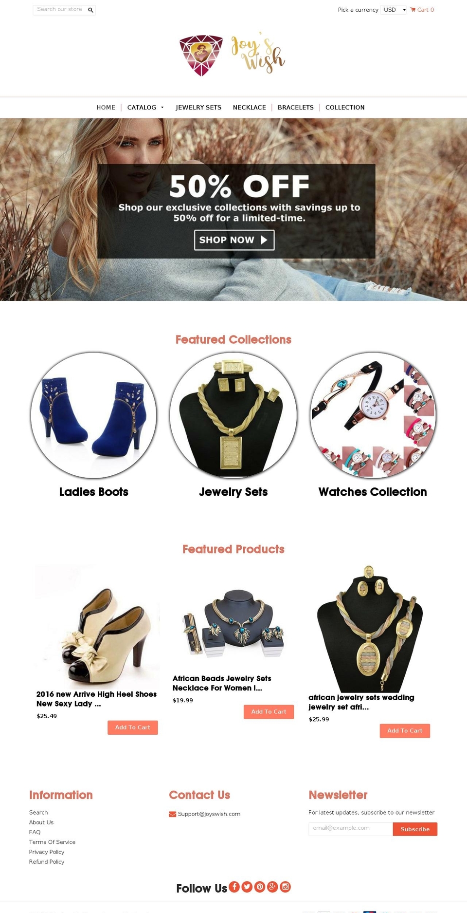 Lady Shopify theme site example joyswish.com