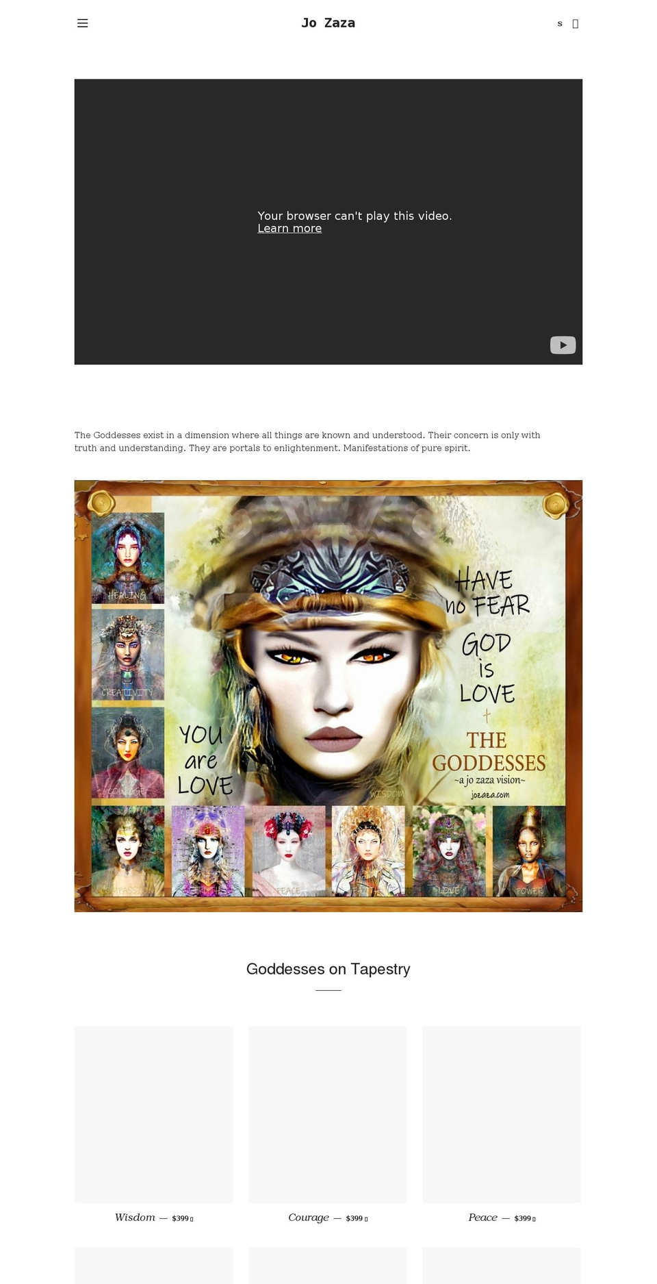 jozaza.com shopify website screenshot
