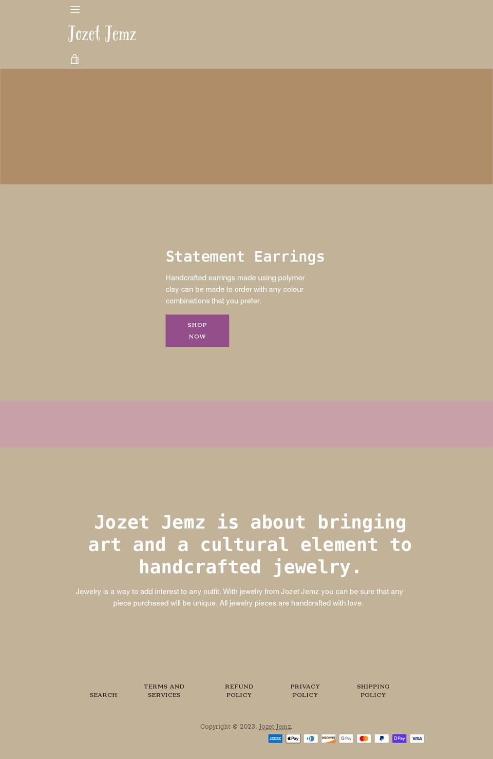 jozetjemz.com shopify website screenshot