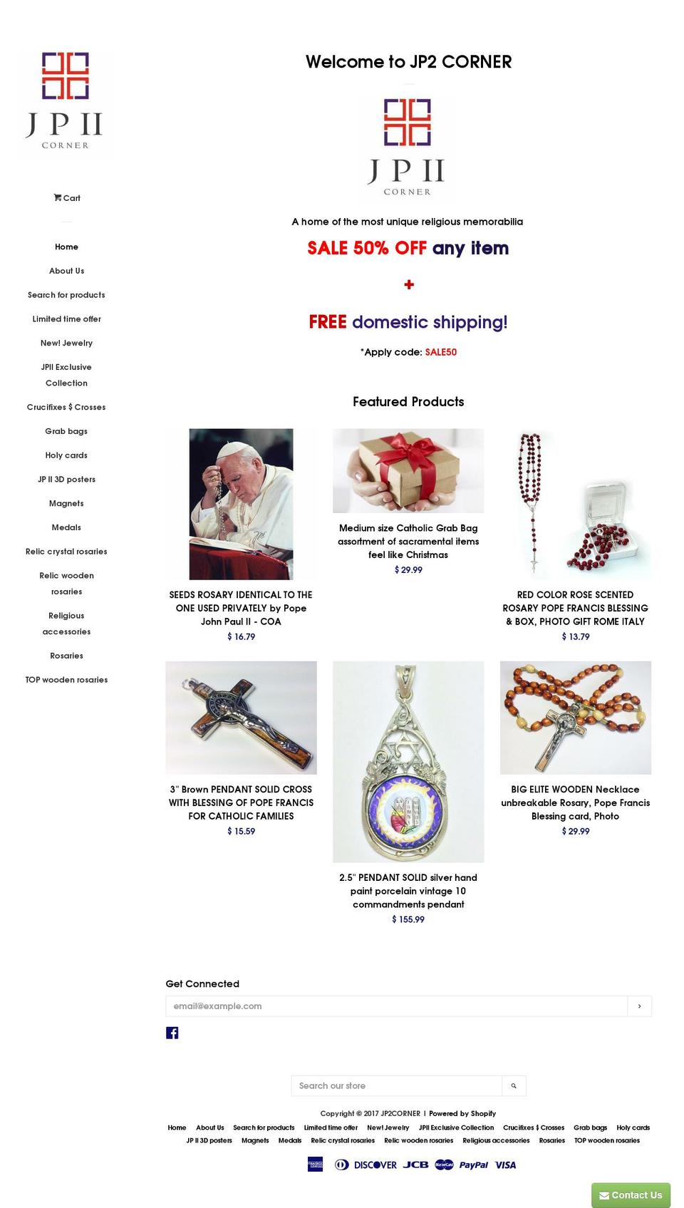 jp2corner.com shopify website screenshot