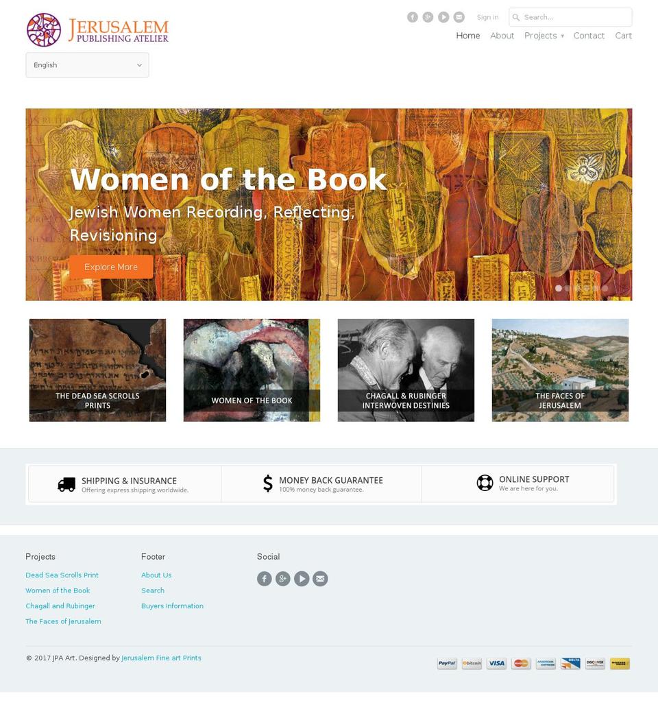 jpa-art.com shopify website screenshot