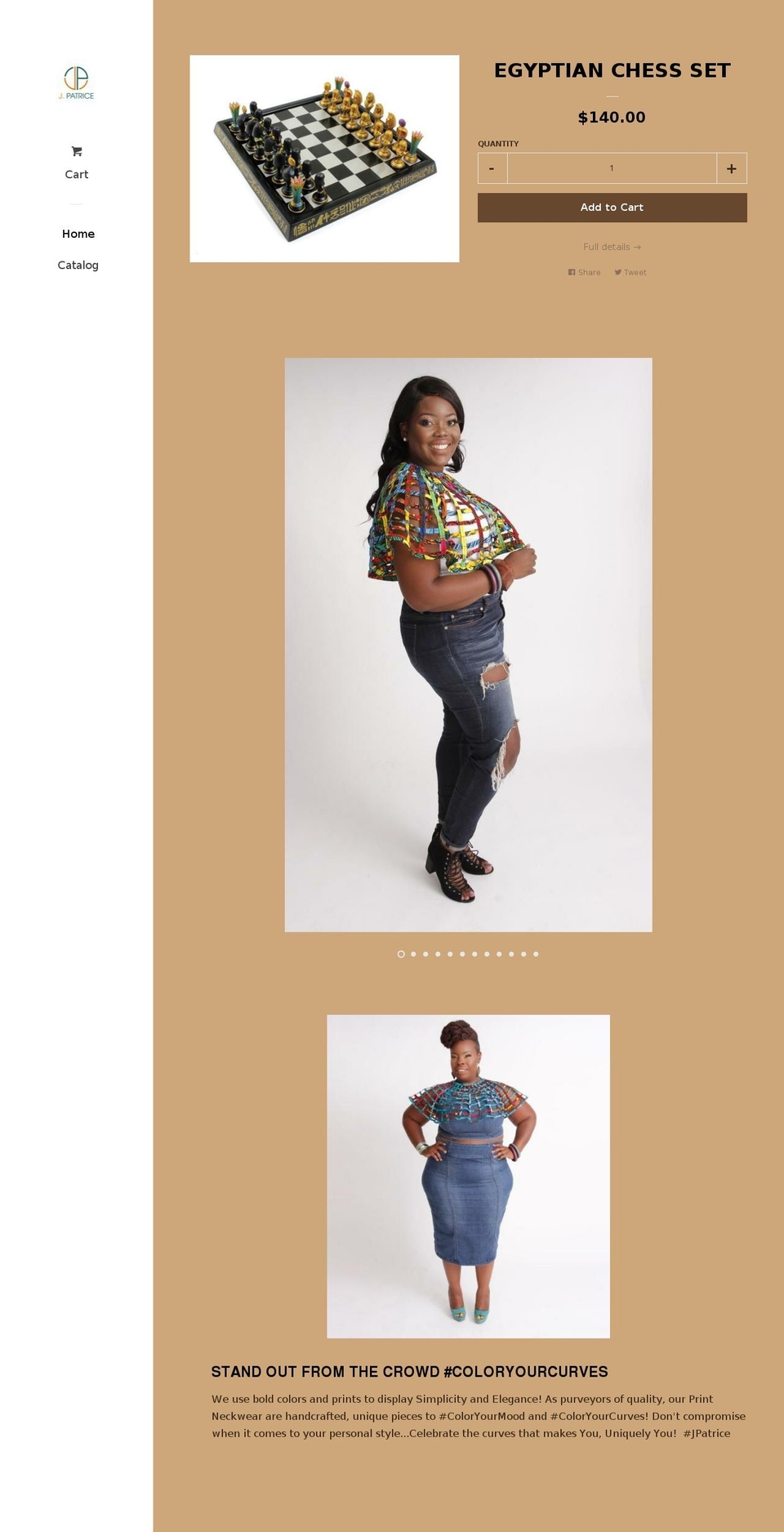 jpatrice.com — Shopify storefront screenshot