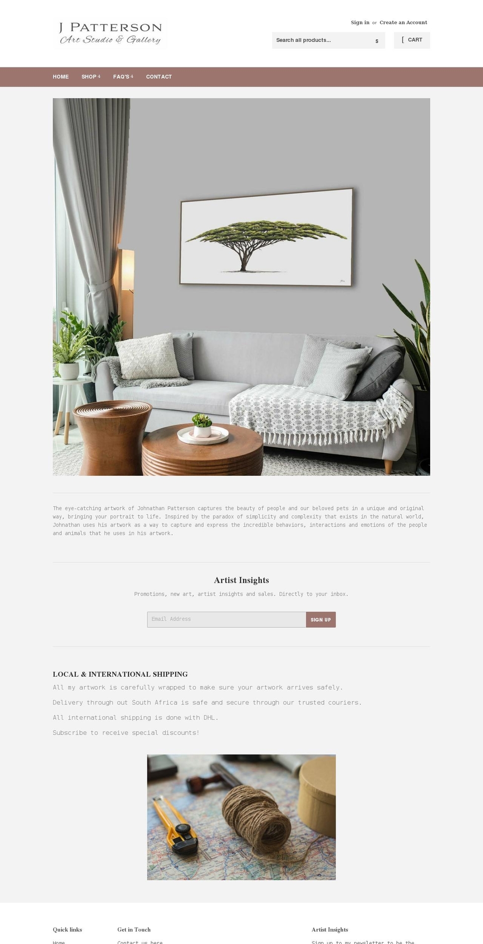 jpattersonstudio.com shopify website screenshot