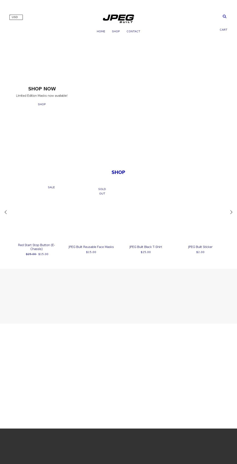 jpegbuilt.com shopify website screenshot