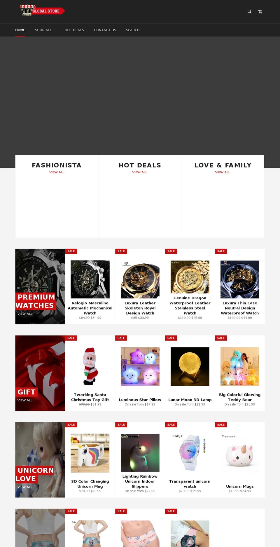 Design 1 Shopify theme site example jpfglobalstore.com