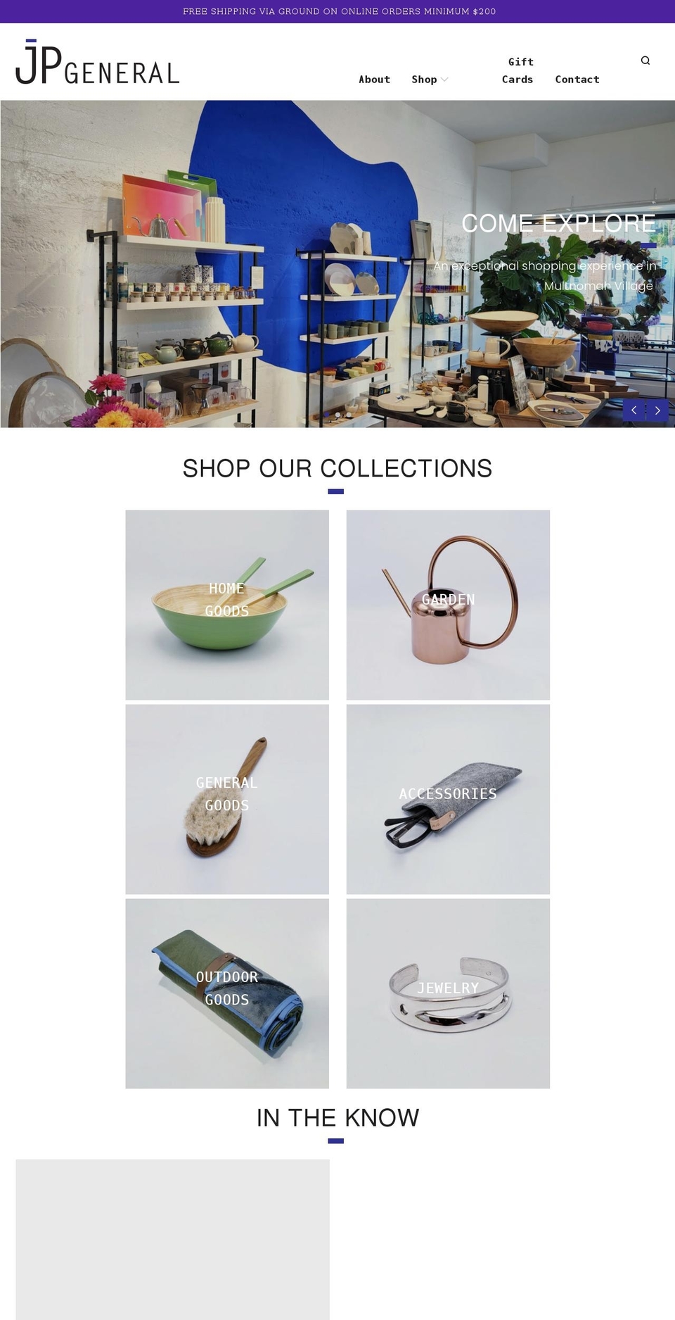 jpgeneralshop.net shopify website screenshot