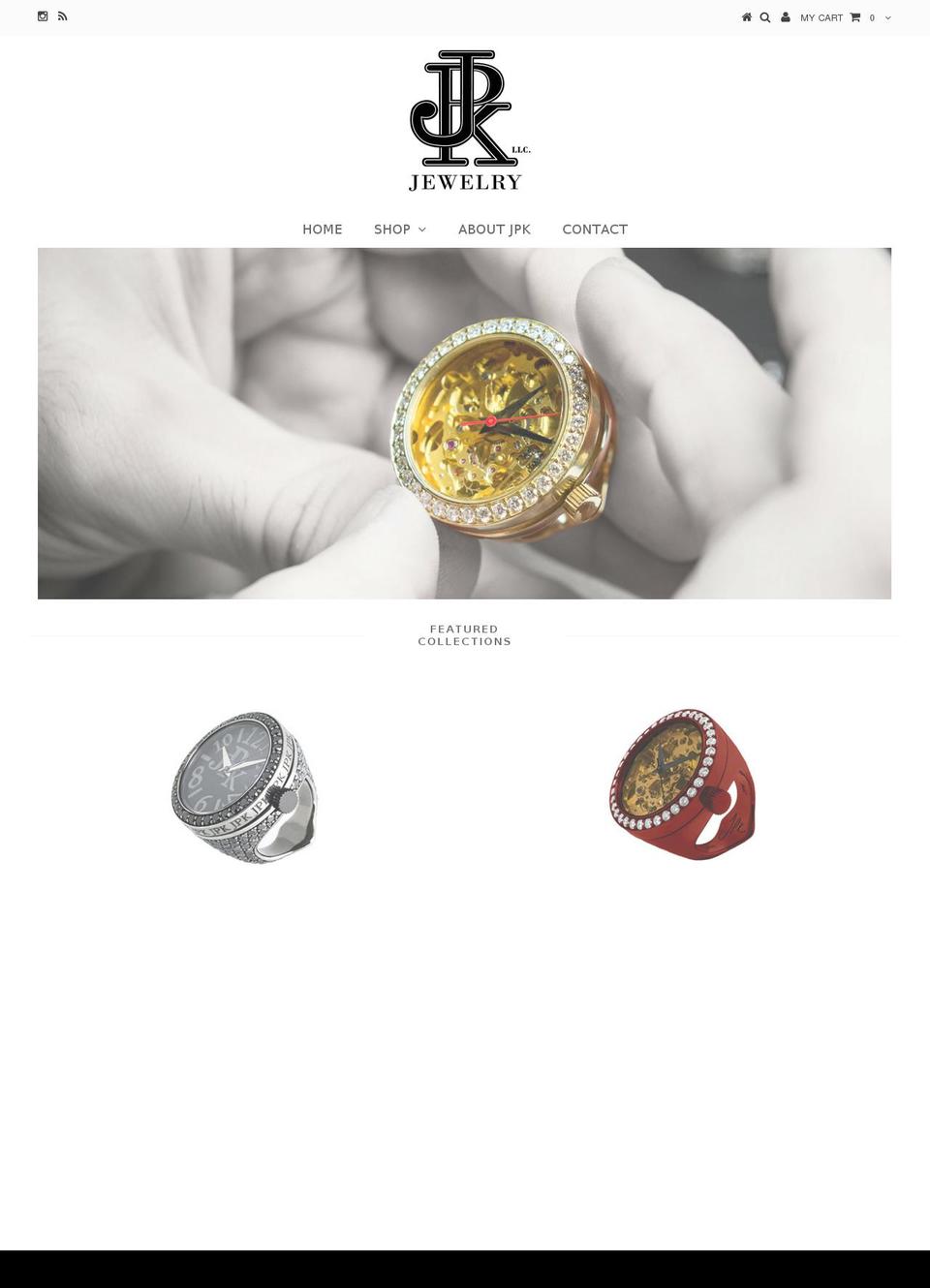 jpkjewelry.com shopify website screenshot