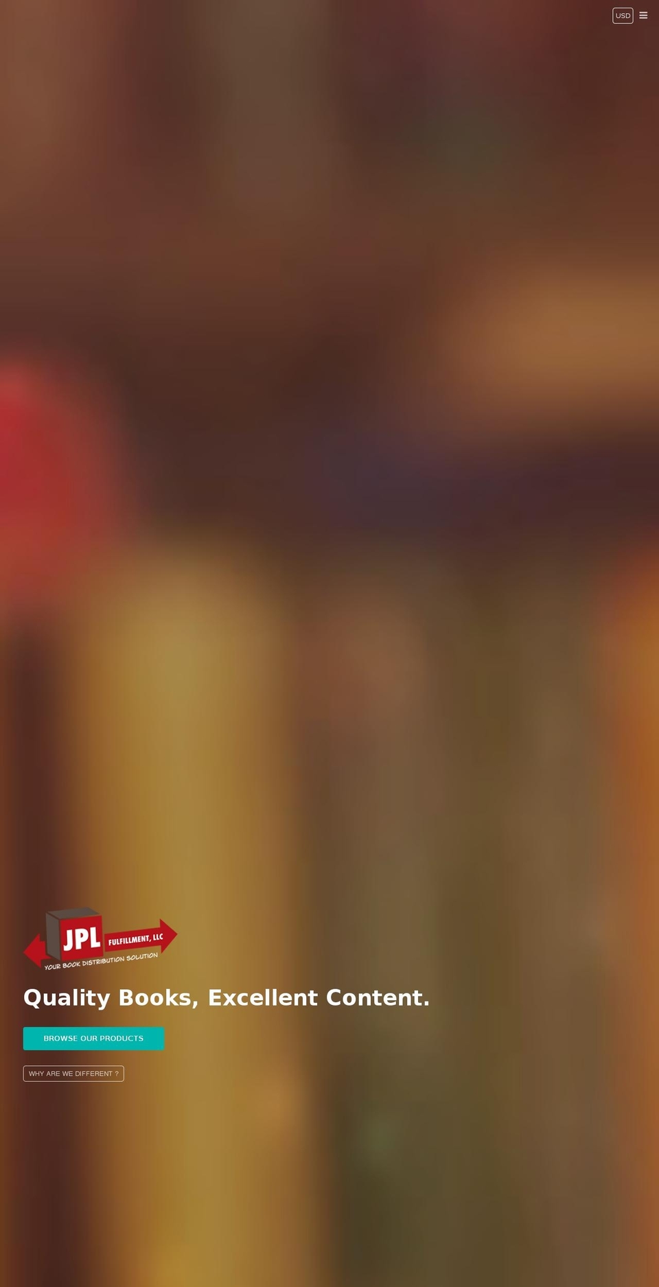 jplbooks.com shopify website screenshot