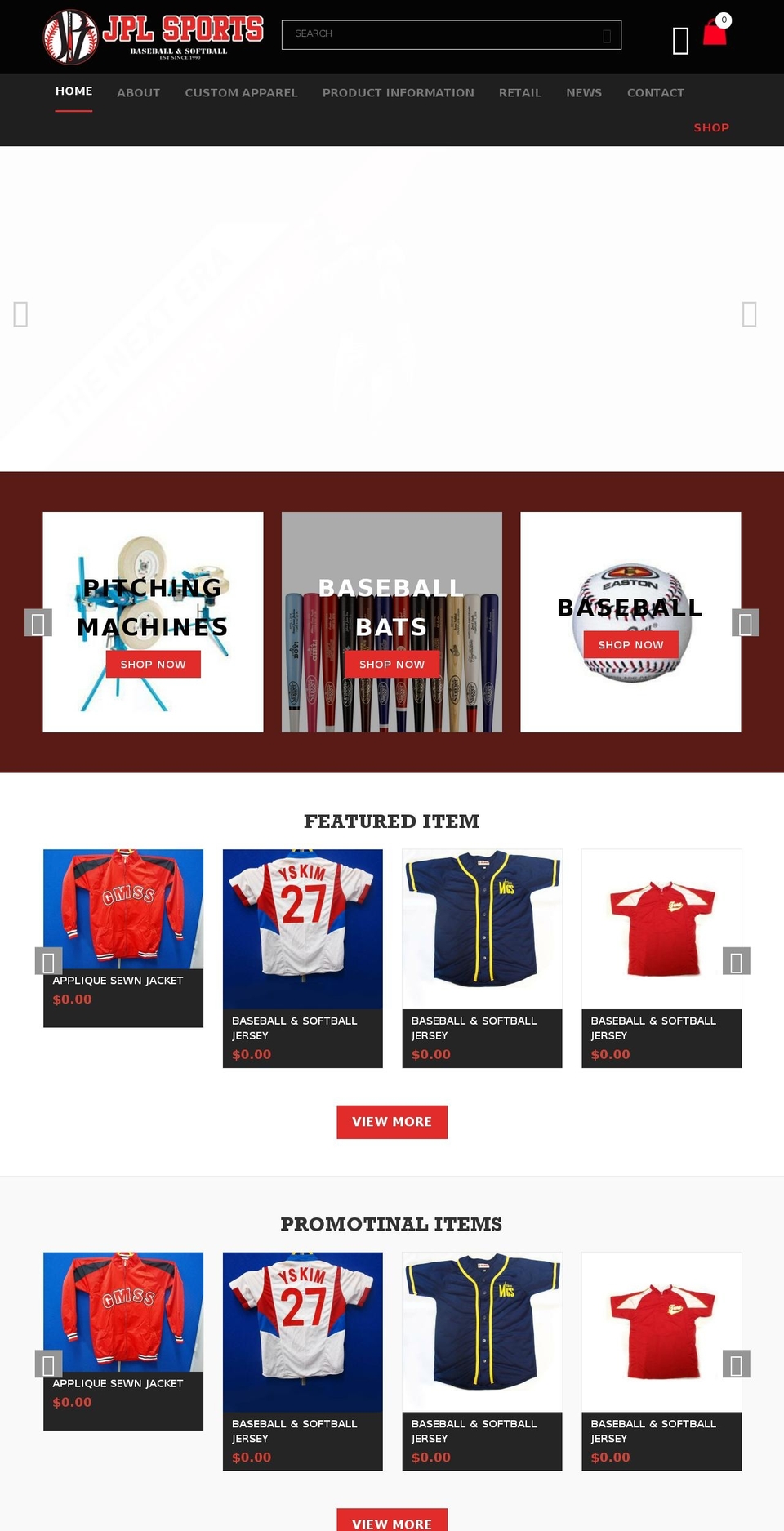 jplsports.com.sg shopify website screenshot