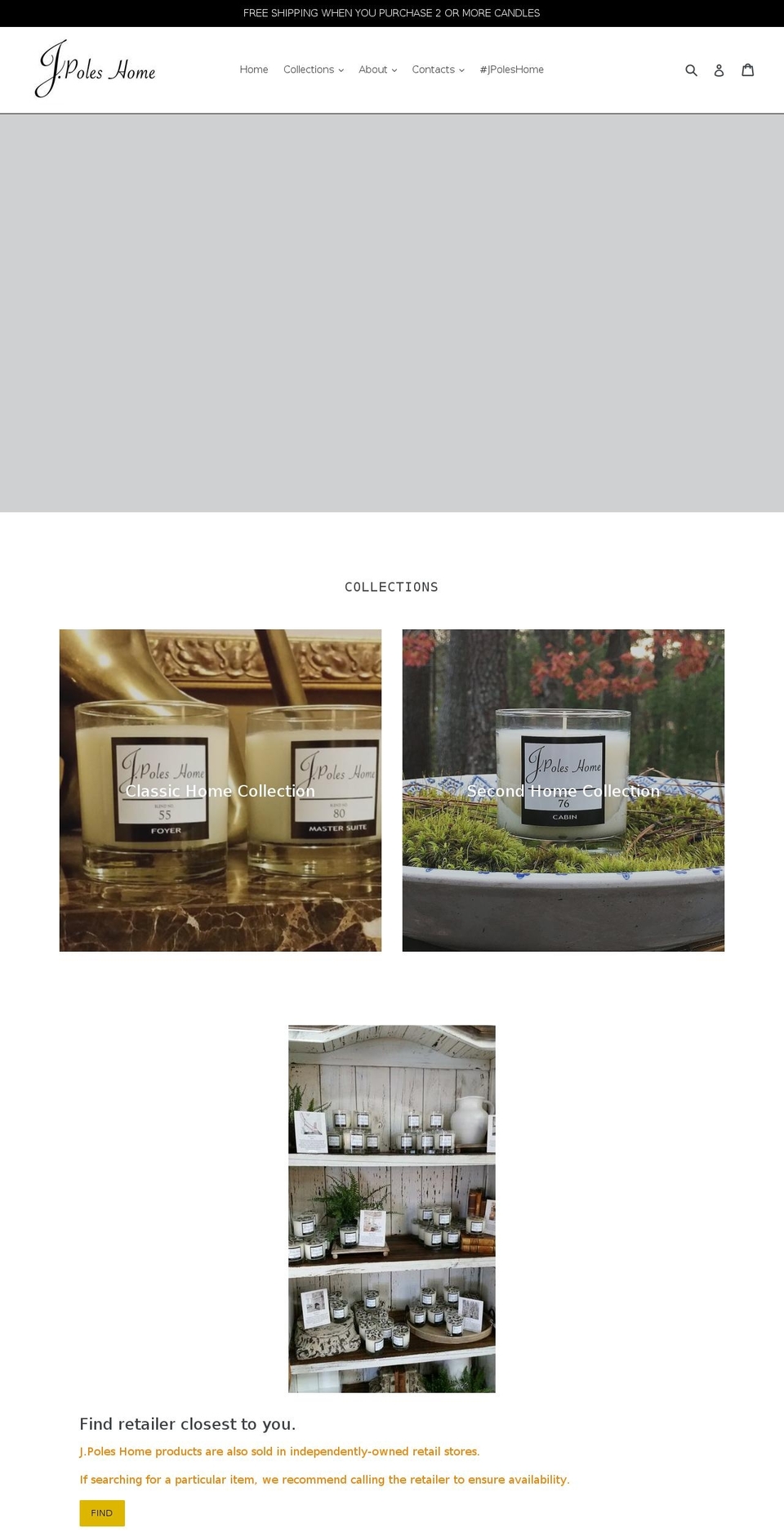 jpoleshome.com — Shopify storefront screenshot