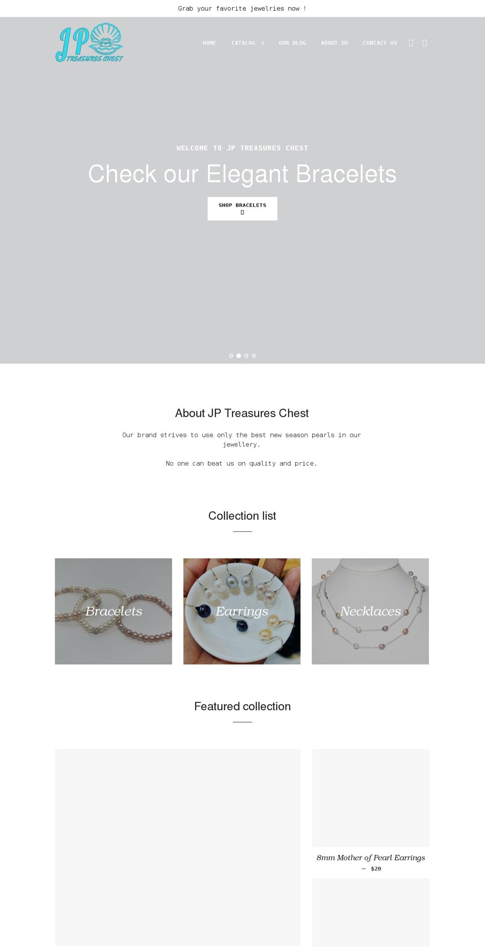 jptreasureschest.net shopify website screenshot