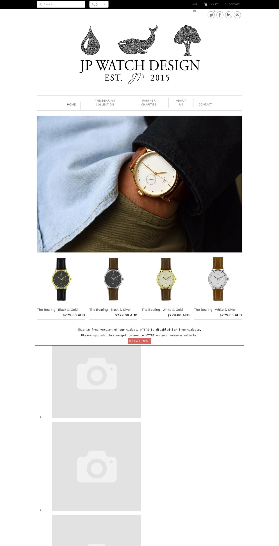 jpwatchdesigns.com — Shopify storefront screenshot