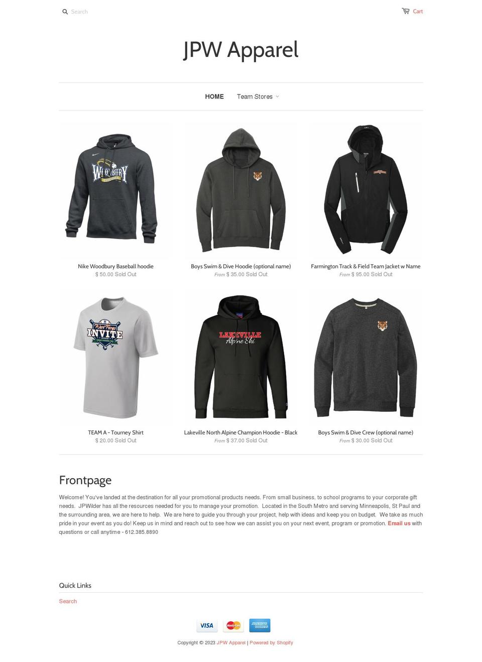 jpwilder.myshopify.com shopify website screenshot