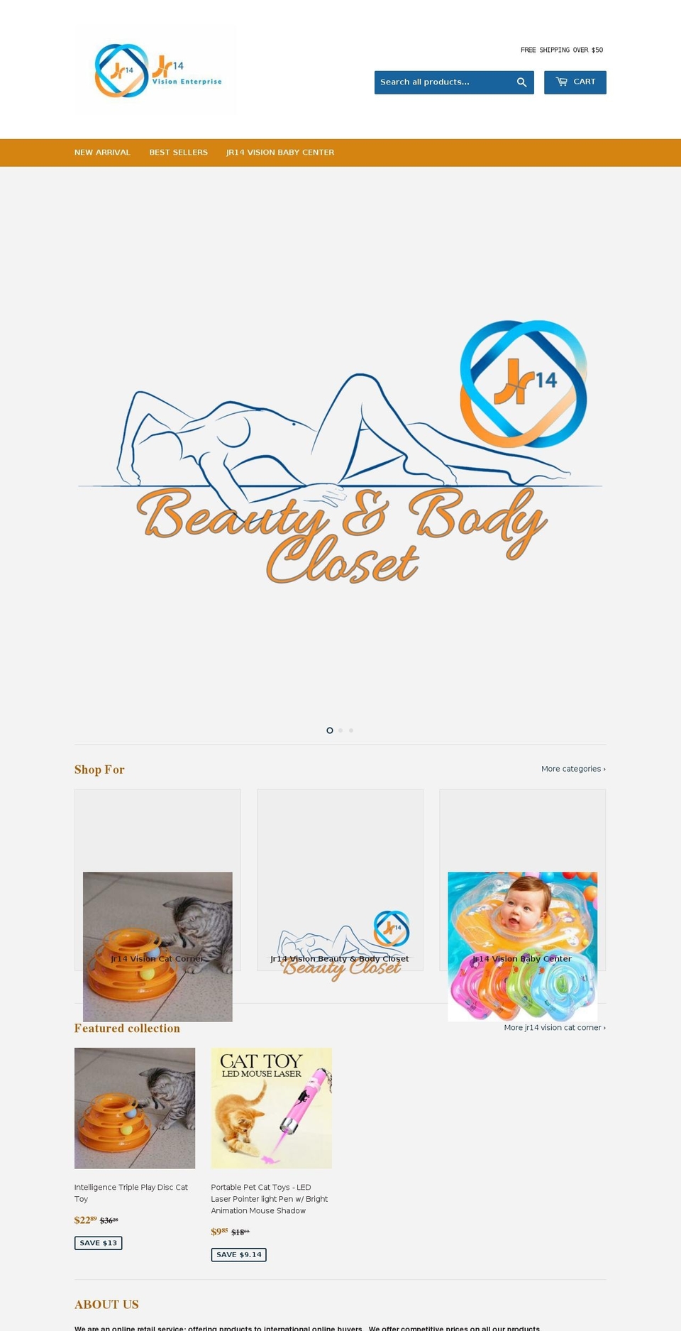 jr14visionenterprise.com — Shopify storefront screenshot