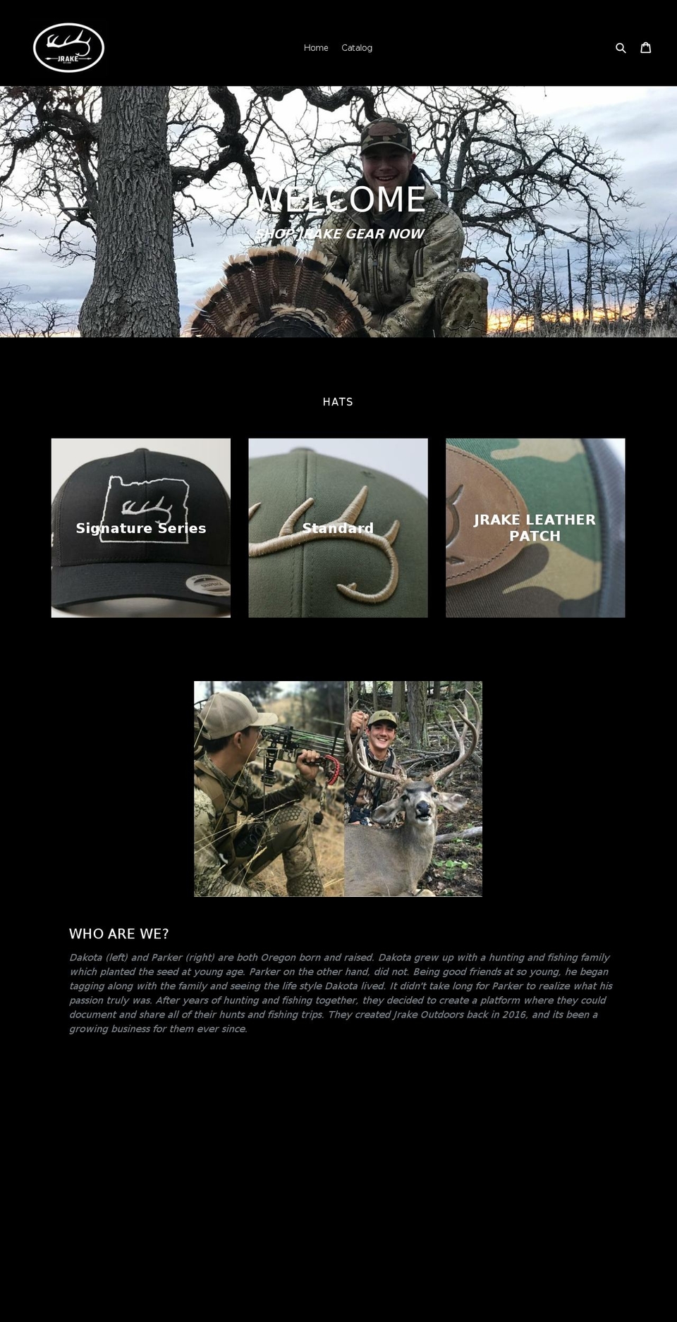 jrakeoutdoors.com shopify website screenshot