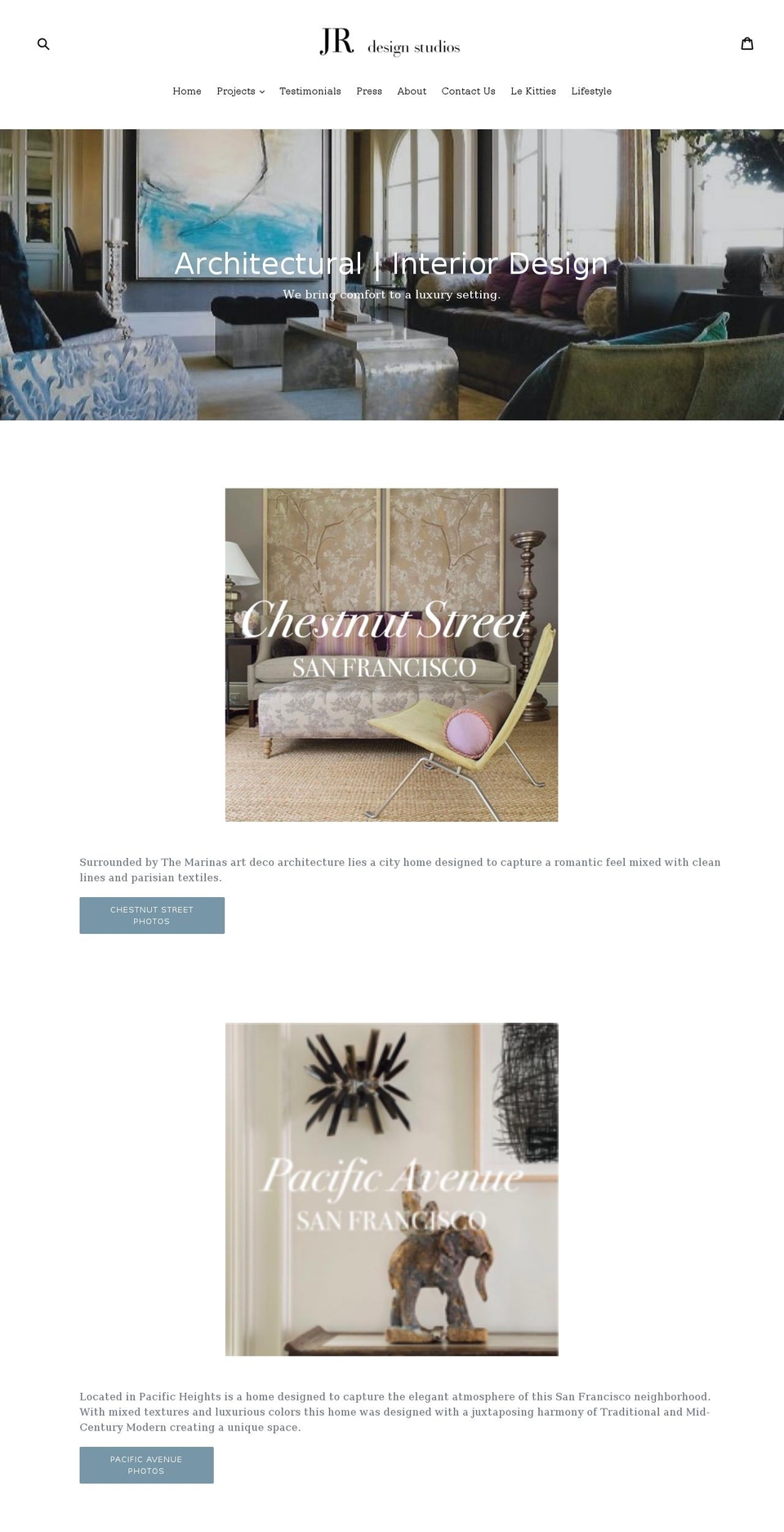 jrdesignstudios.com — Shopify storefront screenshot