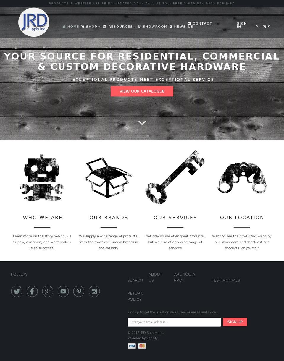 jrdsupply.com shopify website screenshot