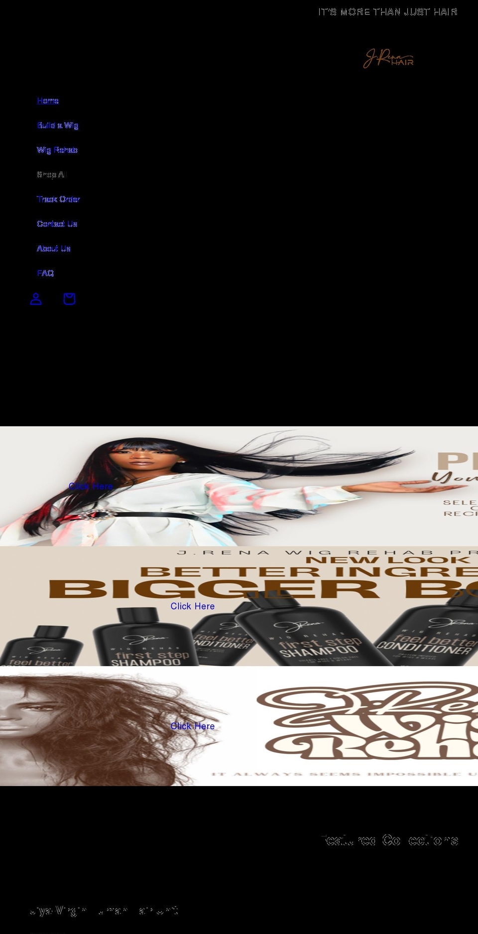 jrenahair.com shopify website screenshot