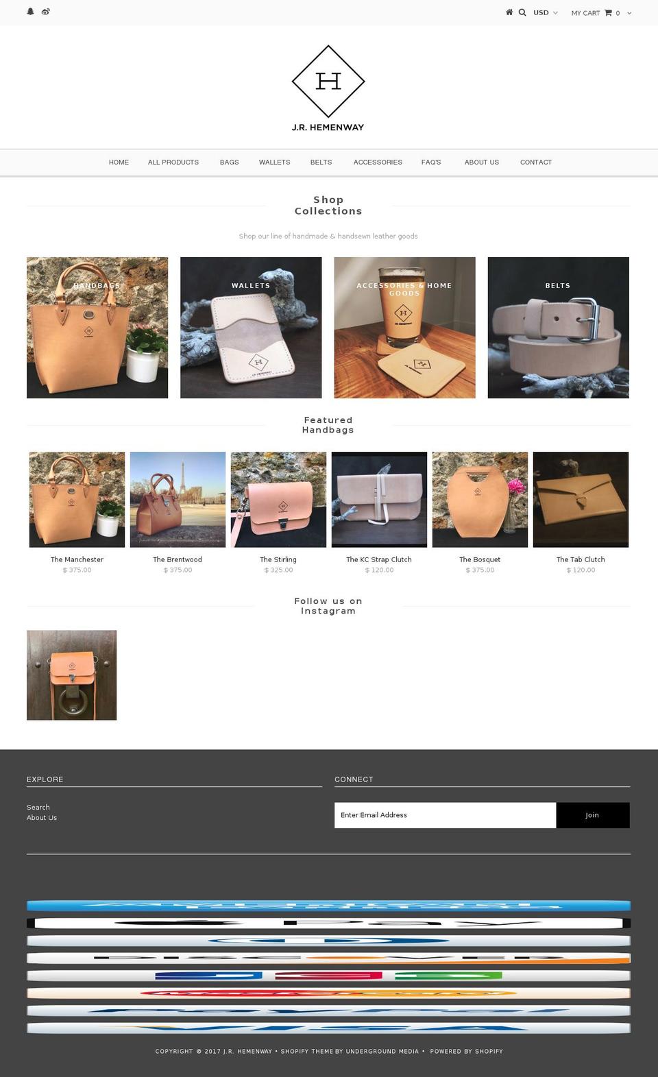 jrhemenway.com shopify website screenshot