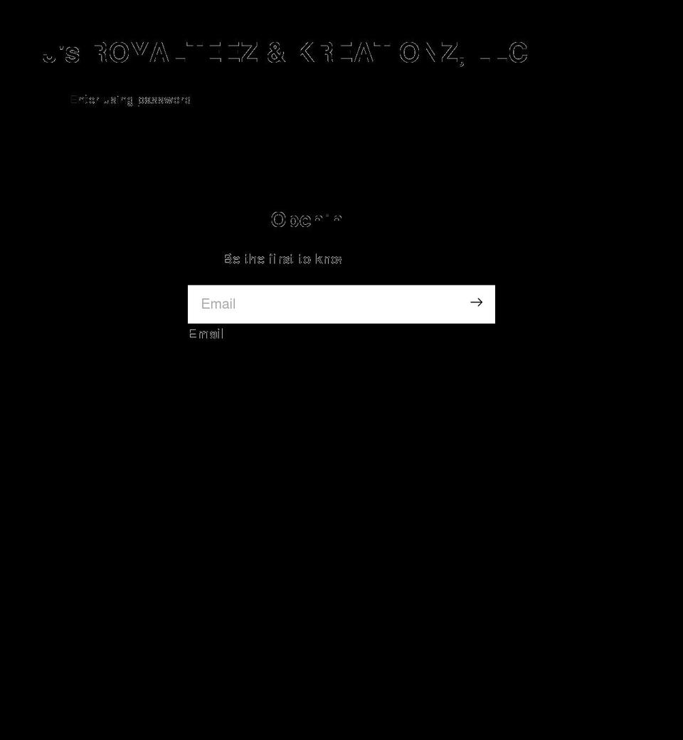 jrkreationz.com shopify website screenshot