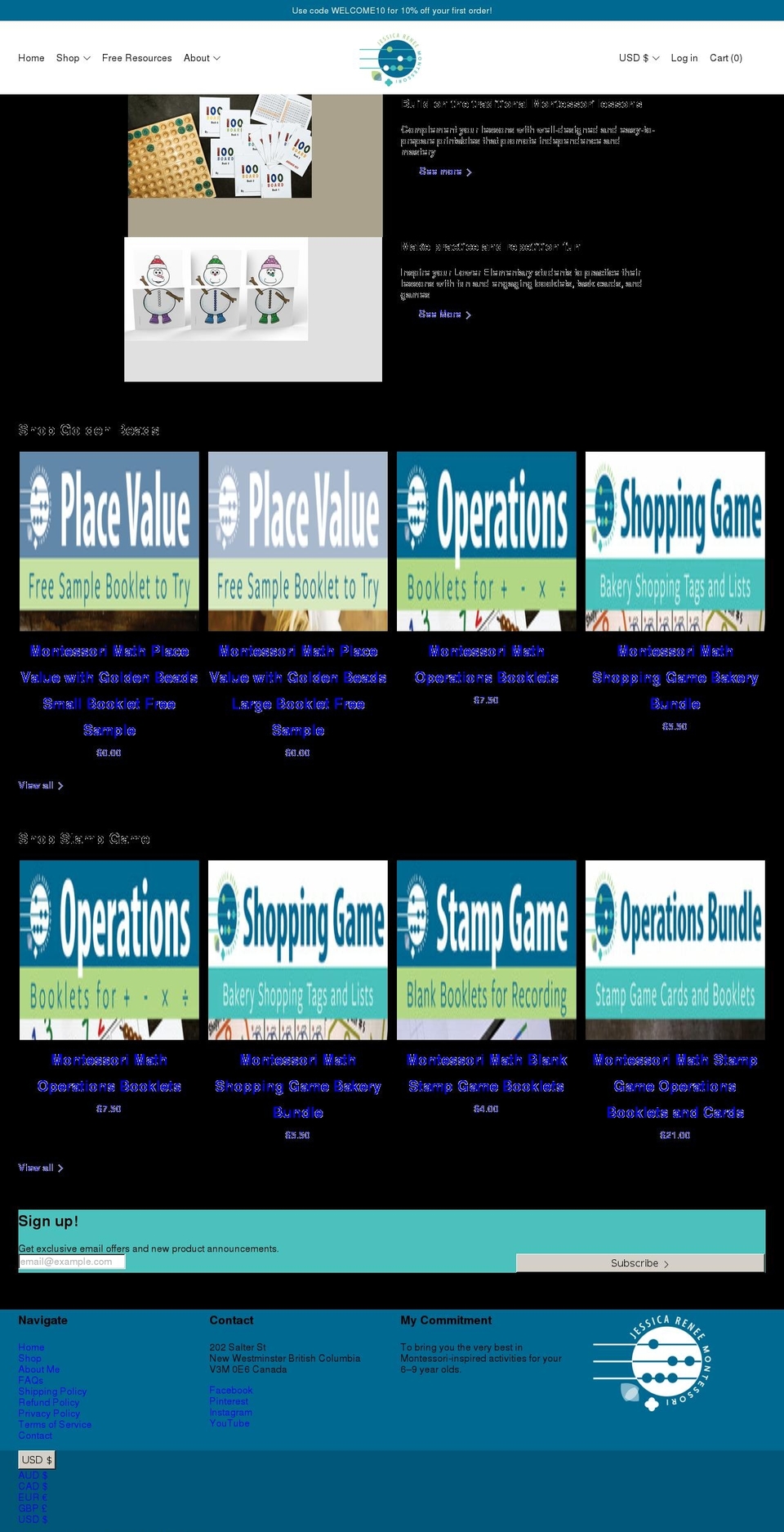 jrmontessori.com shopify website screenshot