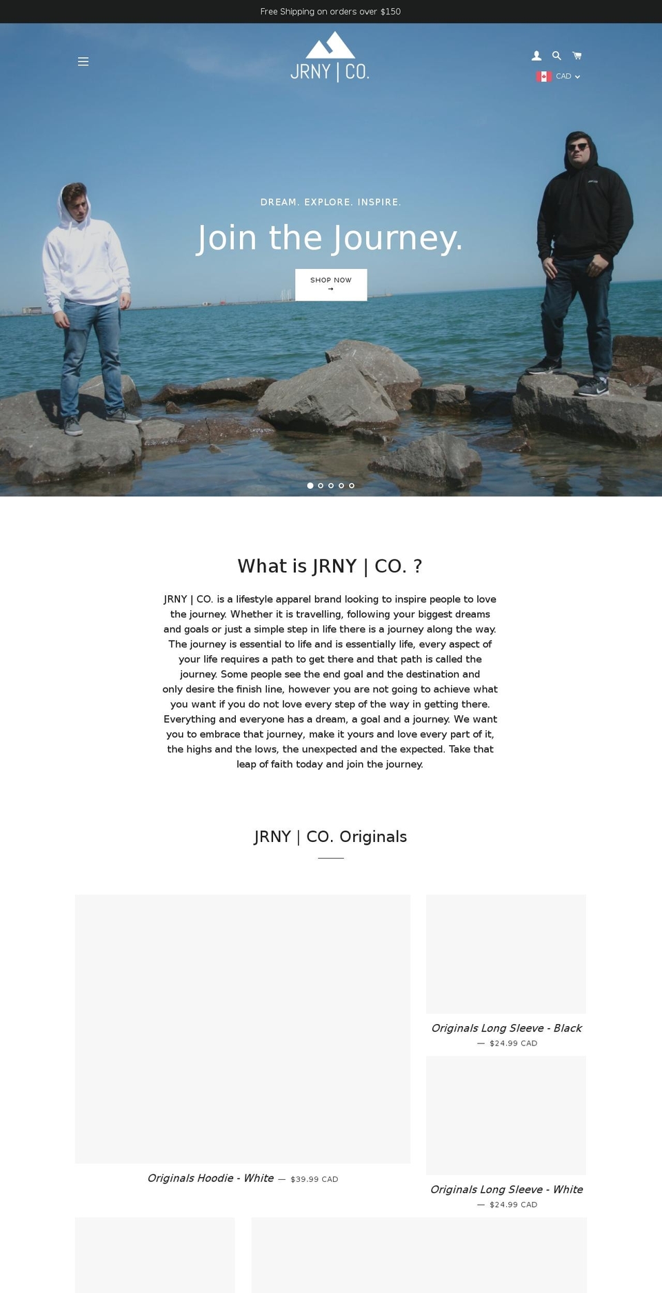 jrnyco.com shopify website screenshot
