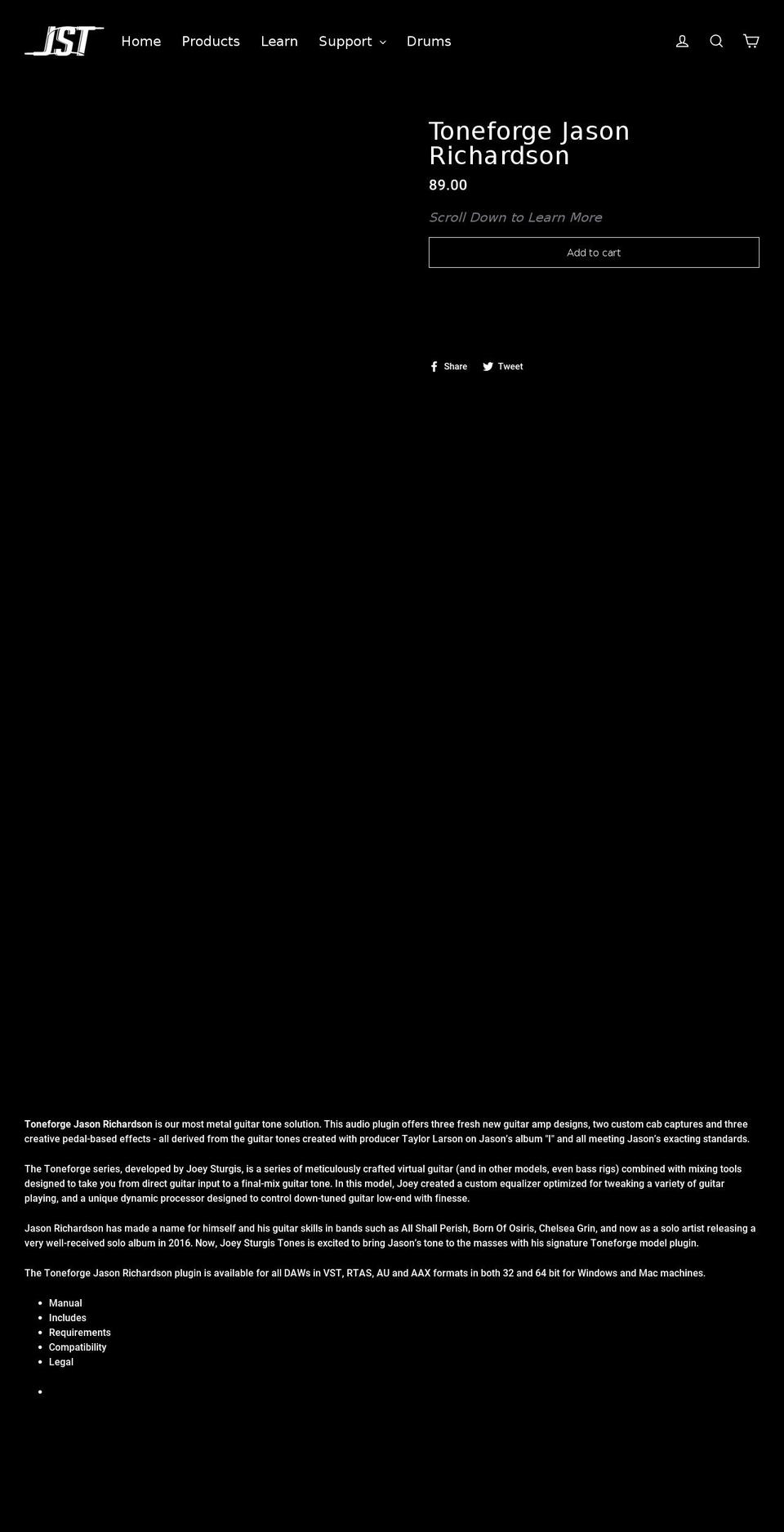jrtone.com — Shopify storefront screenshot