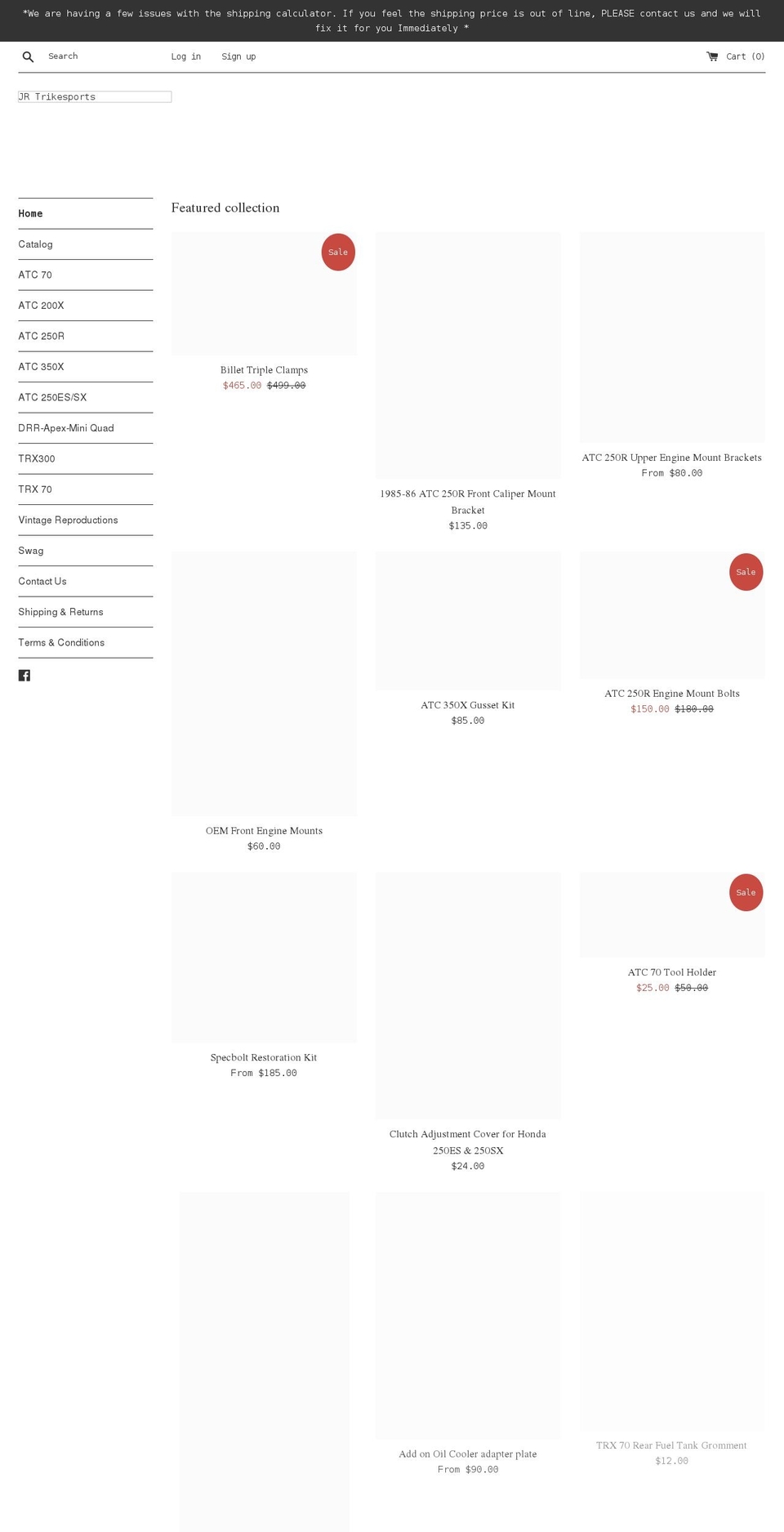 jrtrikesports.shop shopify website screenshot