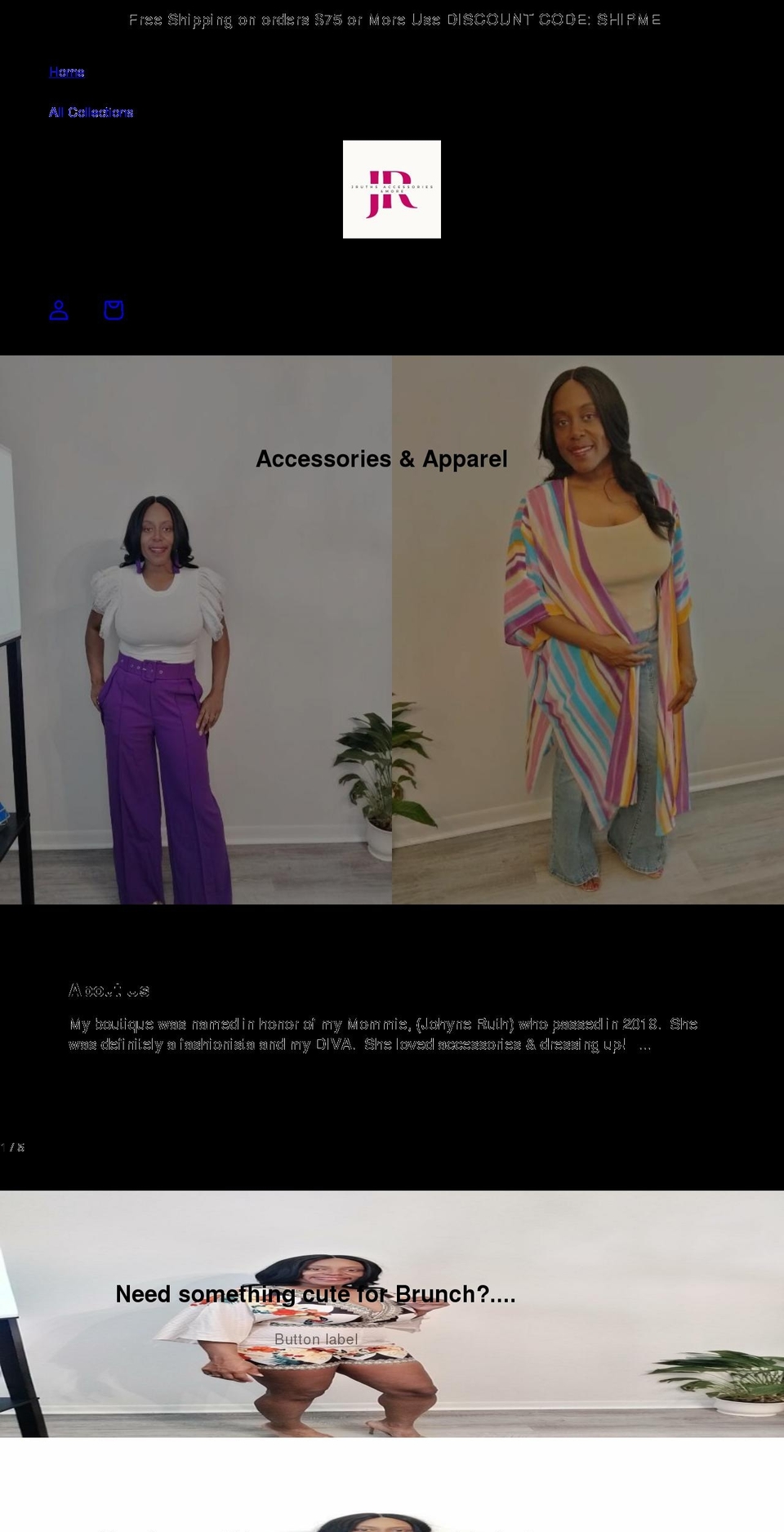 jruths.com shopify website screenshot